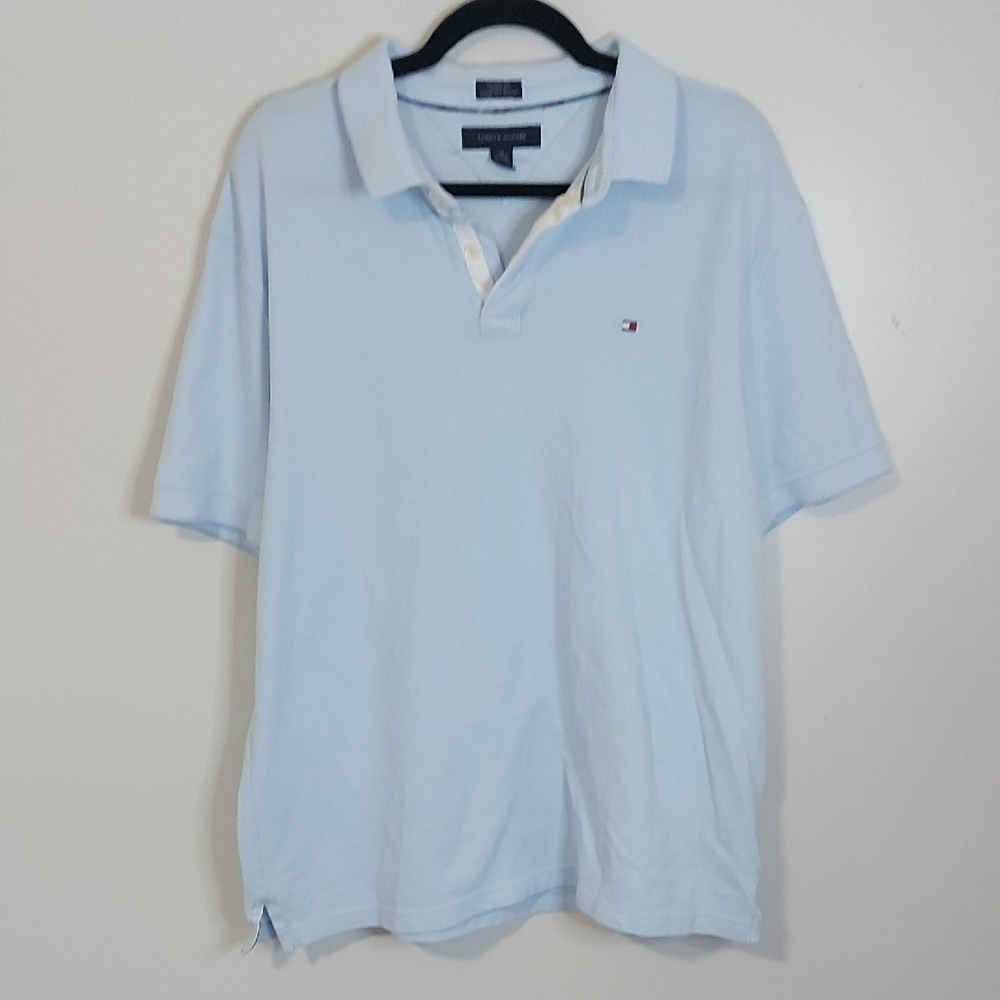Tommy Hilfiger Light Blue Men's Polo Shirt XL